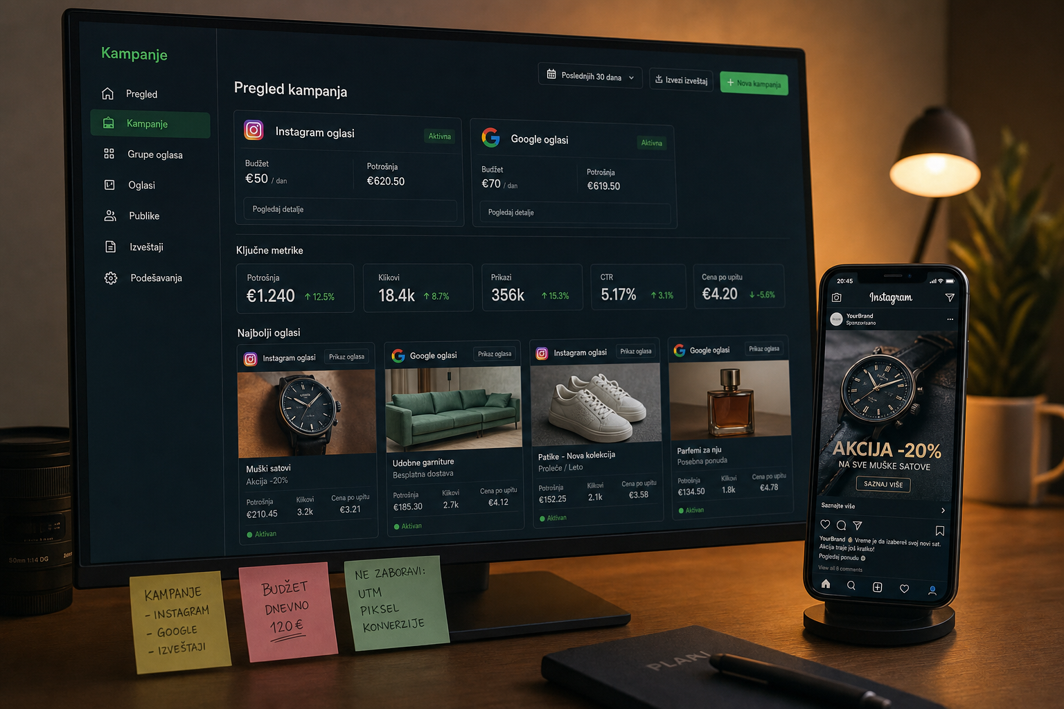 Digitalni marketing — prikaz na računaru
